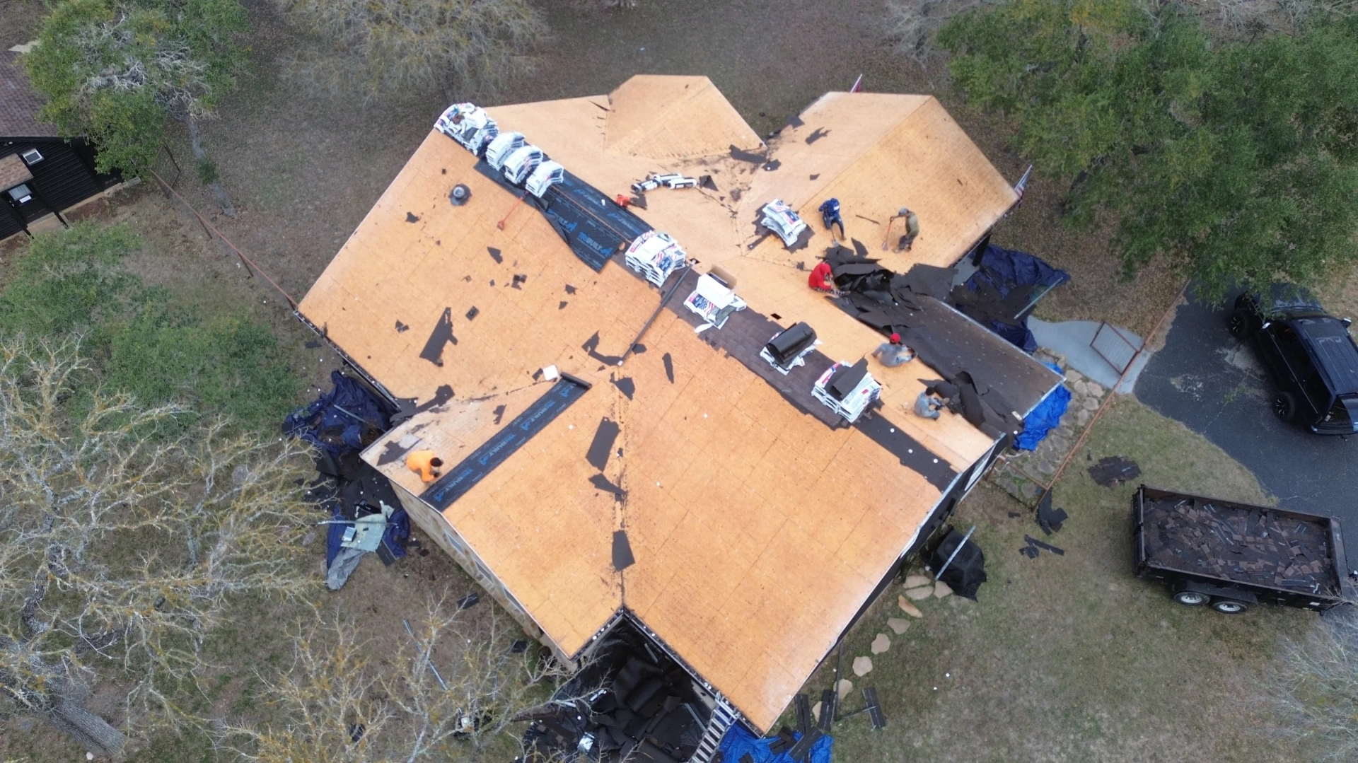 Hill Country Residential Replacement — before roof replacement