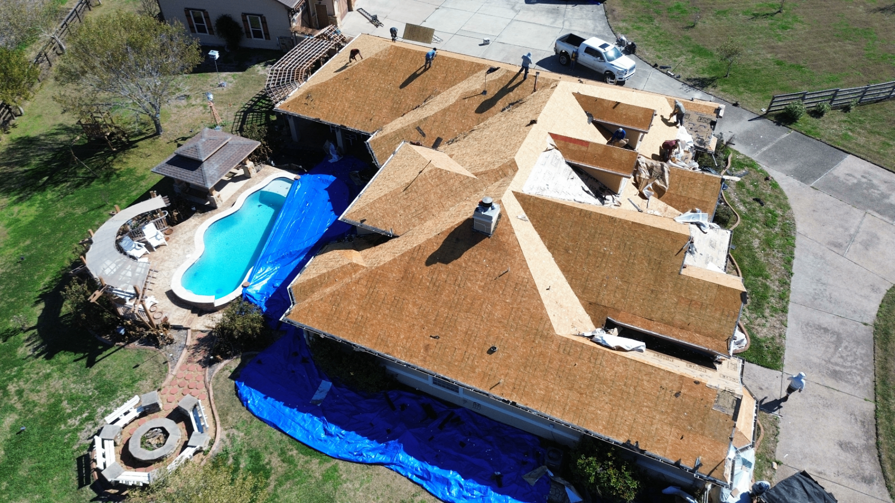 Hill Country Estate — Storm Damage Replacement — before roof replacement