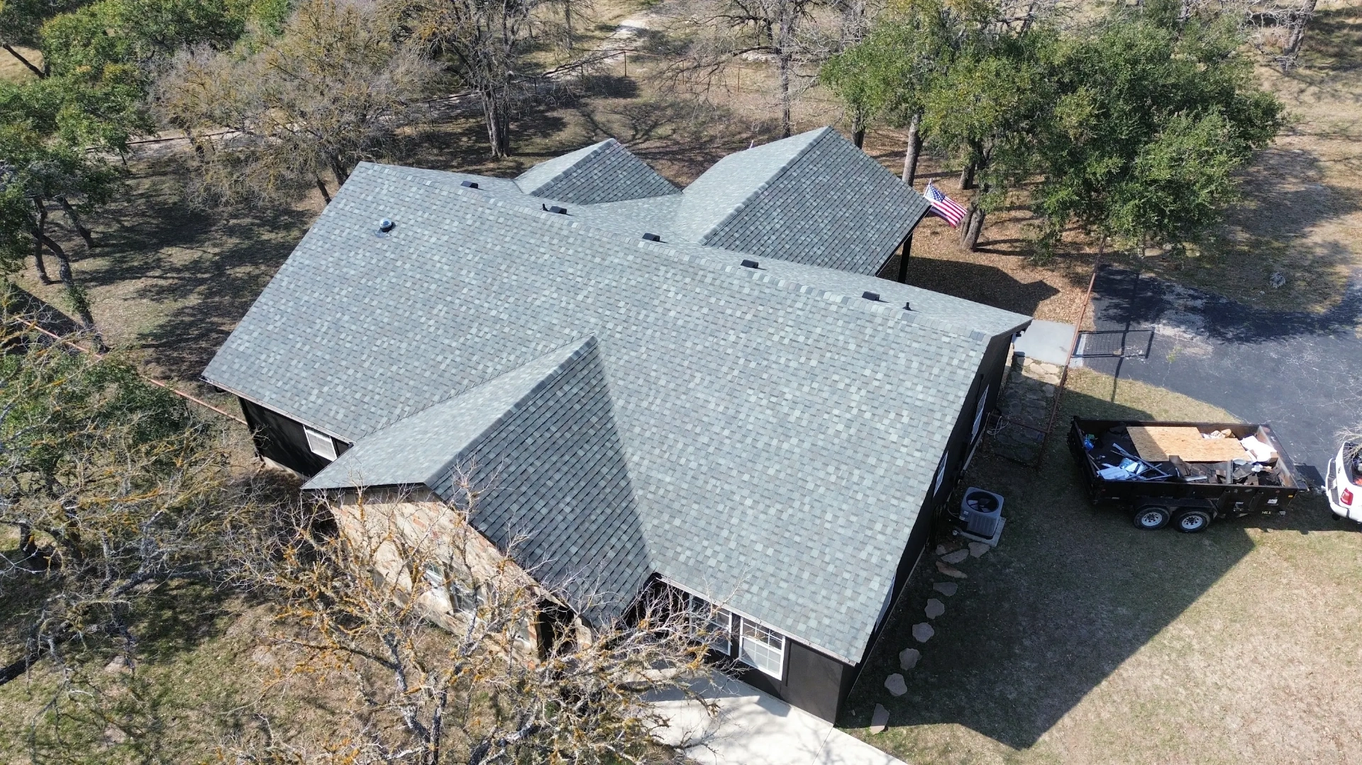 Hill Country Residential Replacement — after roof replacement